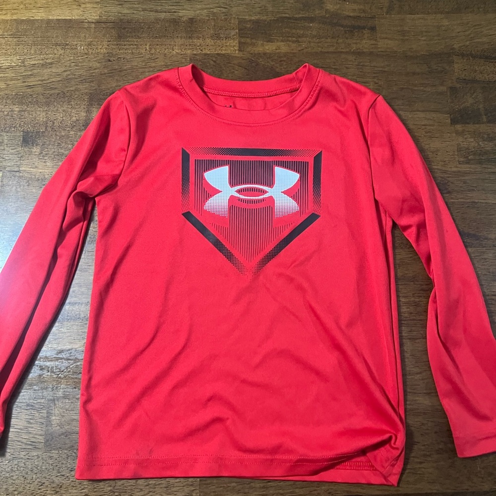 Under Armour Kids Red Long Sleeve Tee